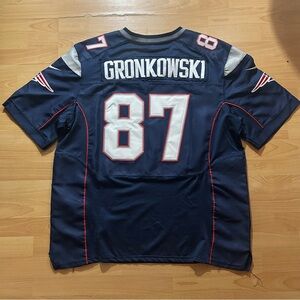 Nike Navy Blue & White Gronkowski #87 Football Jersey